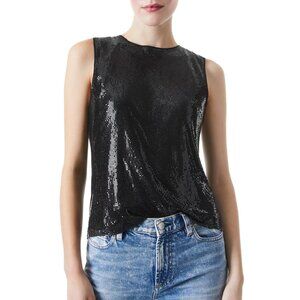 Alice & Olivia Black Chainmail Top